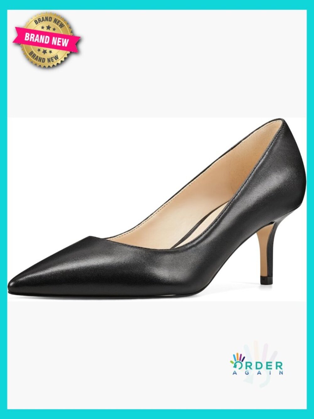 Women's Pointed Toe Pumps with Kitten Heel Classic Dress Shoes Lightweight